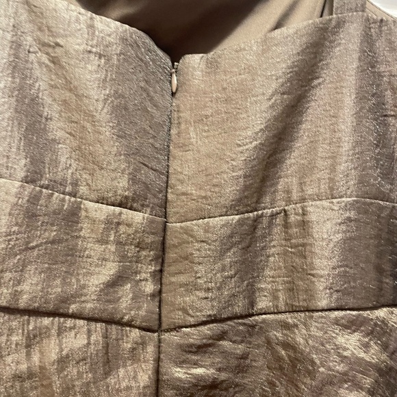 R&M Richards Collections Mocha Shimmer Cocktail Dress Size 16 - Picture 6 of 6